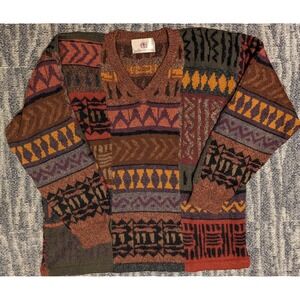 Unisex‎ Sweater Geometric Pullover Grandpacore Vintage Territory Ahead READ